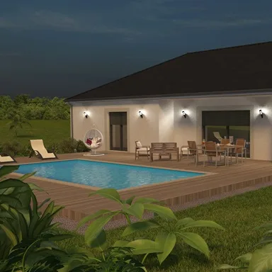 Maison neuve à Glénic avec permis de construire réalisé par BATICAD 3D