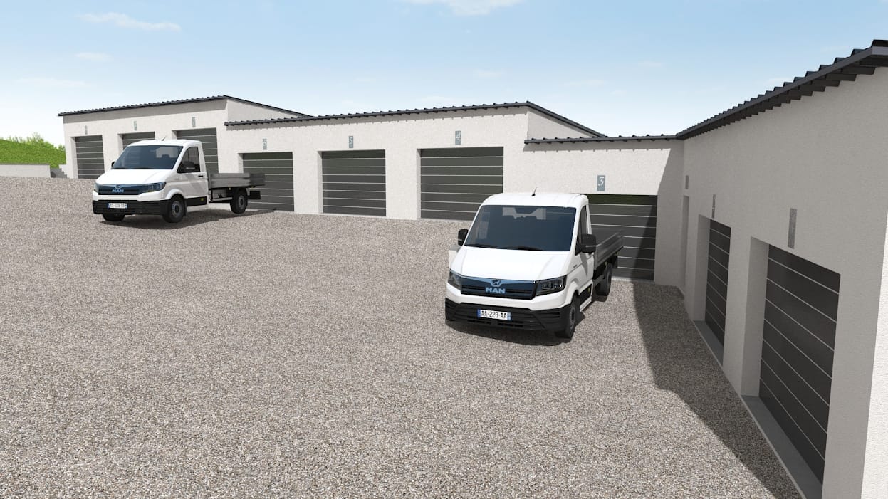 Insertion paysagère de box professionnels à Guéret réalisée par BATICAD 3D