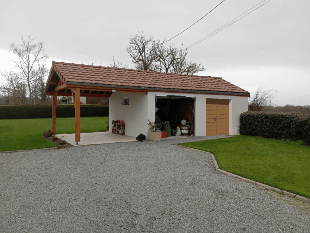 Insertion paysagère d’une extension de garage à Saint-Fiel réalisée par BATICAD 3D