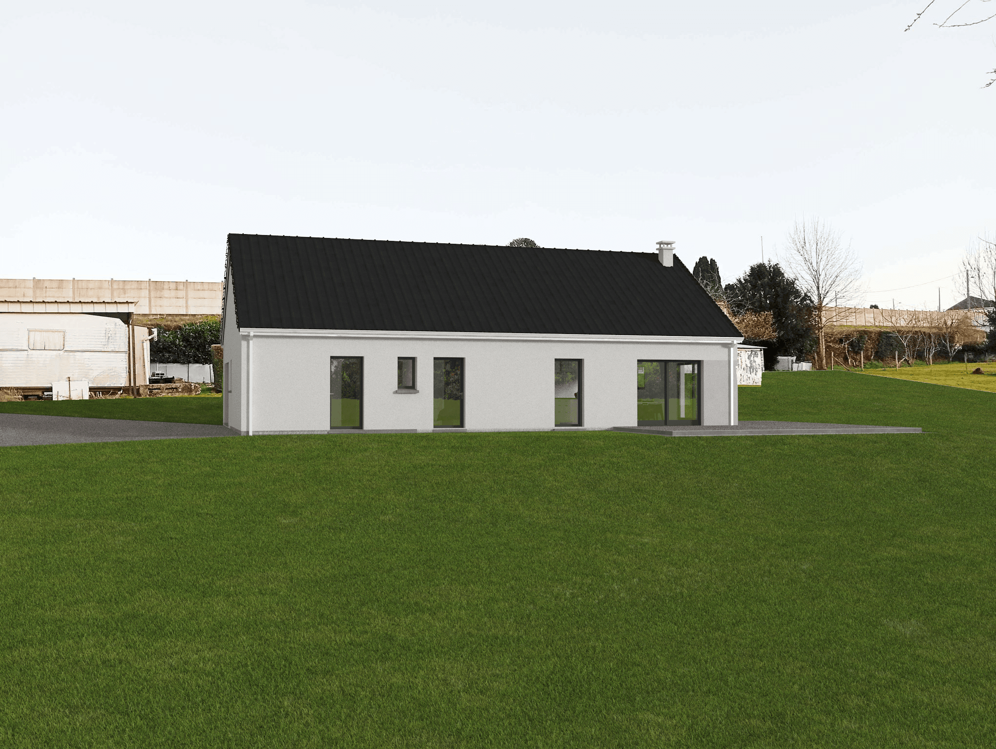 Insertion paysagère d’une maison individuelle à Guéret réalisée par BATICAD 3D